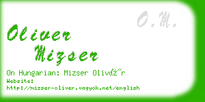 oliver mizser business card